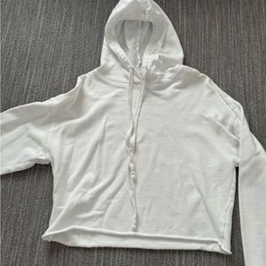 Z supply cropped hoodie, White, Small
